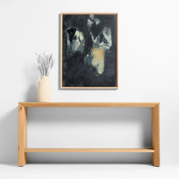 HDT KHAN | "Deep Shapes" by Joanna Cutri 31.2"x41.2" Framed Wall Art Print