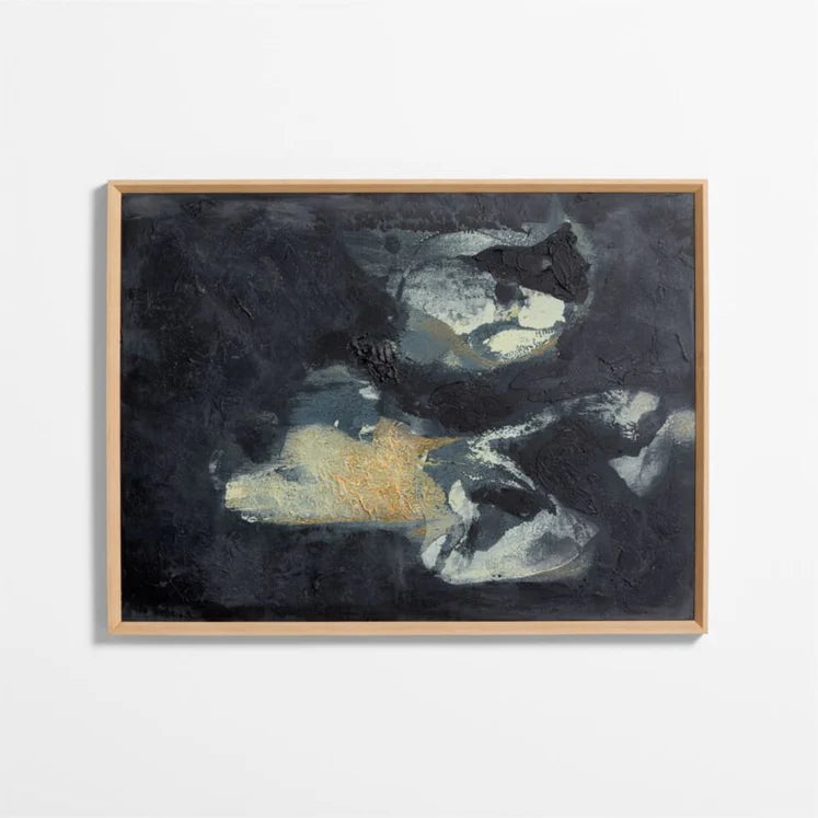 HDT KHAN | "Deep Shapes" by Joanna Cutri 31.2"x41.2" Framed Wall Art Print