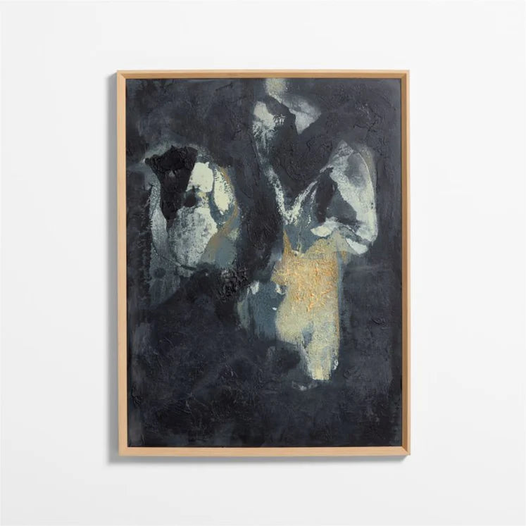 HDT KHAN | "Deep Shapes" by Joanna Cutri 31.2"x41.2" Framed Wall Art Print