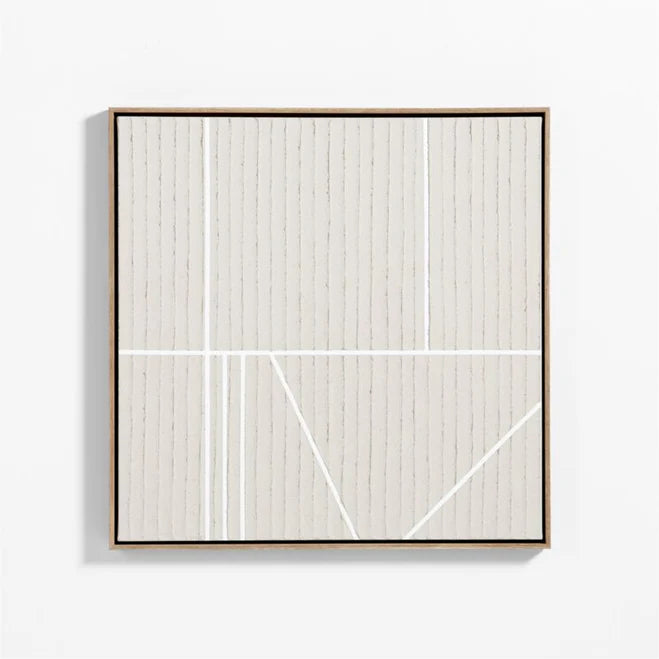 HDT KHAN | "Keep Going IV" by Lindye Galloway Tan Brown Canvas 31"x31" Framed Wall Art Print