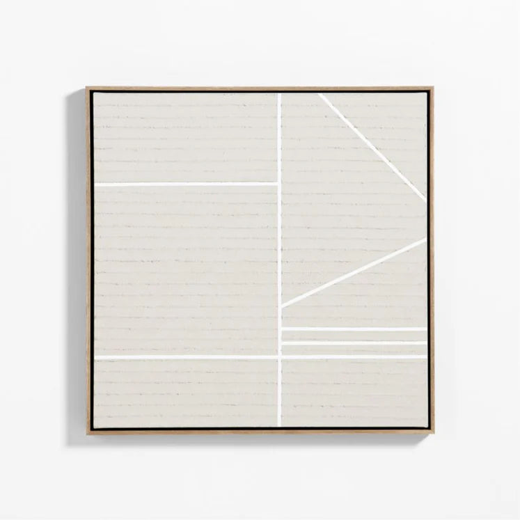 HDT KHAN | "Keep Going IV" by Lindye Galloway Tan Brown Canvas 31"x31" Framed Wall Art Print
