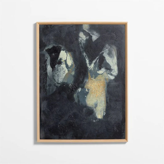 HDT KHAN | "Deep Shapes" by Joanna Cutri 31.2"x41.2" Framed Wall Art Print