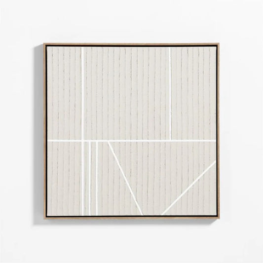 HDT KHAN | "Keep Going IV" by Lindye Galloway Tan Brown Canvas 31"x31" Framed Wall Art Print