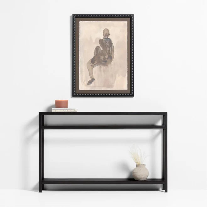 HDT KHAN | "Textural Figuration I" 24"x32" Framed Wall Art Print